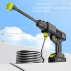 Wireless Car Washer Home Use High-Pressure Water Gun Cleaning Tool Rechargeable High-Power Lithium Battery Strong Boost