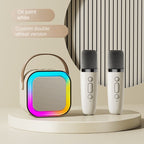 Wireless Bluetooth Microphone Speaker with Karaoke Function, Portable All-in-One Home KTV Set